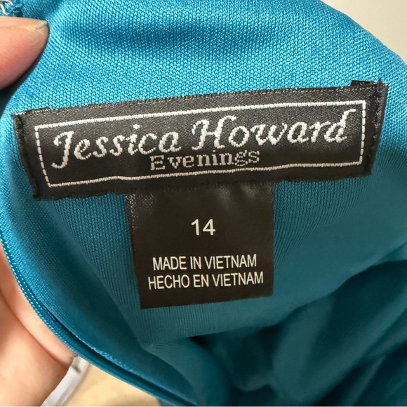 Jessica Howard Teal One-Shoulder Dress - Picture 5 of 6